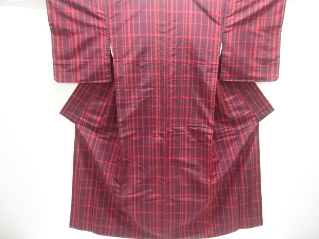 JAPANESE KIMONO / YONEZAWA TSUMUGI / WOVEN GRID